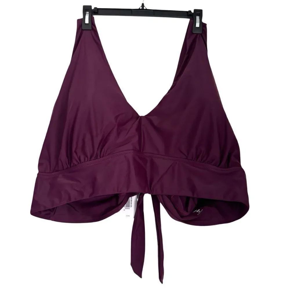 Universal Standard V Neck Tie Back Bikini Top Size 3XL